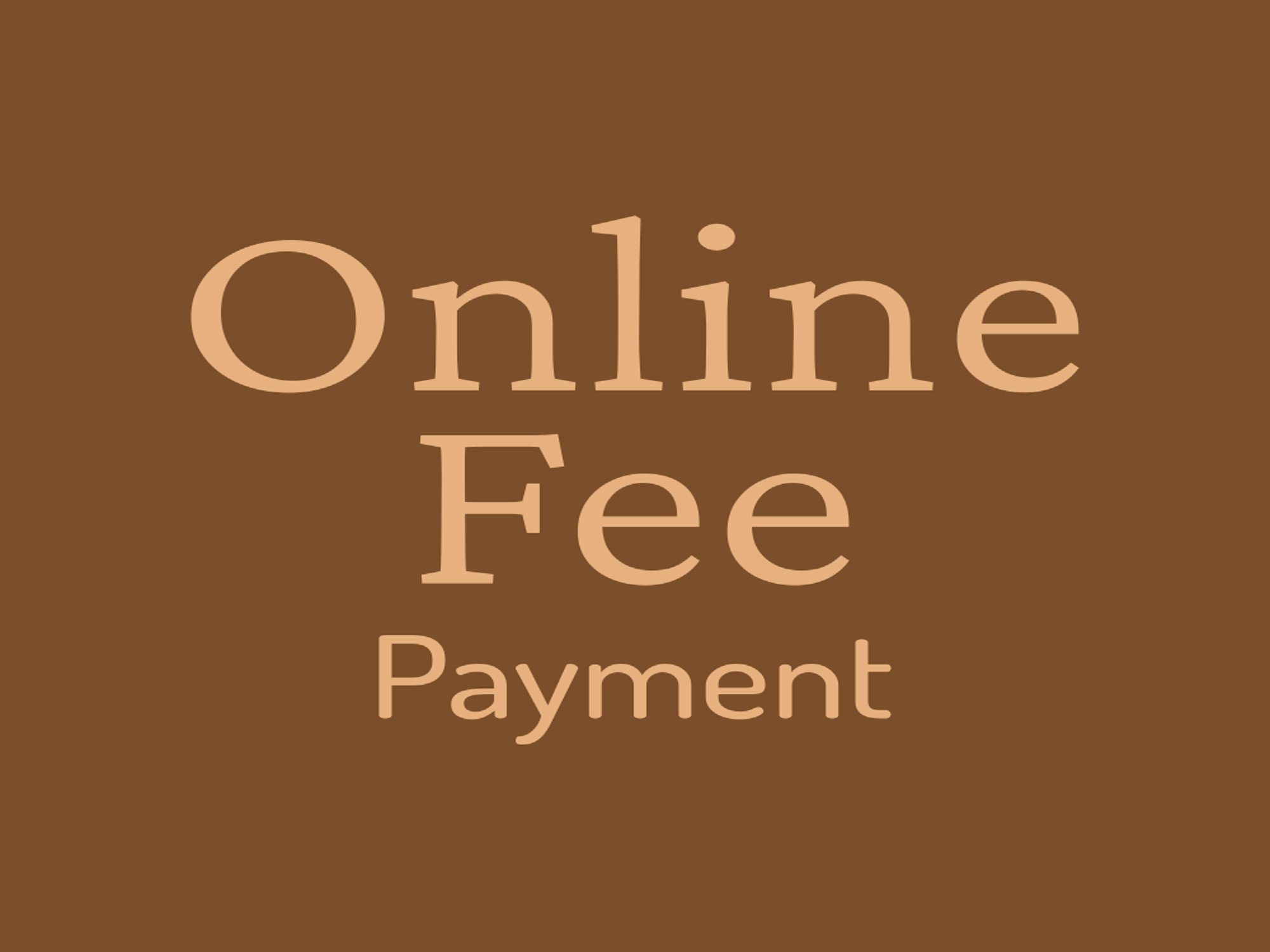 Online Fee Payment